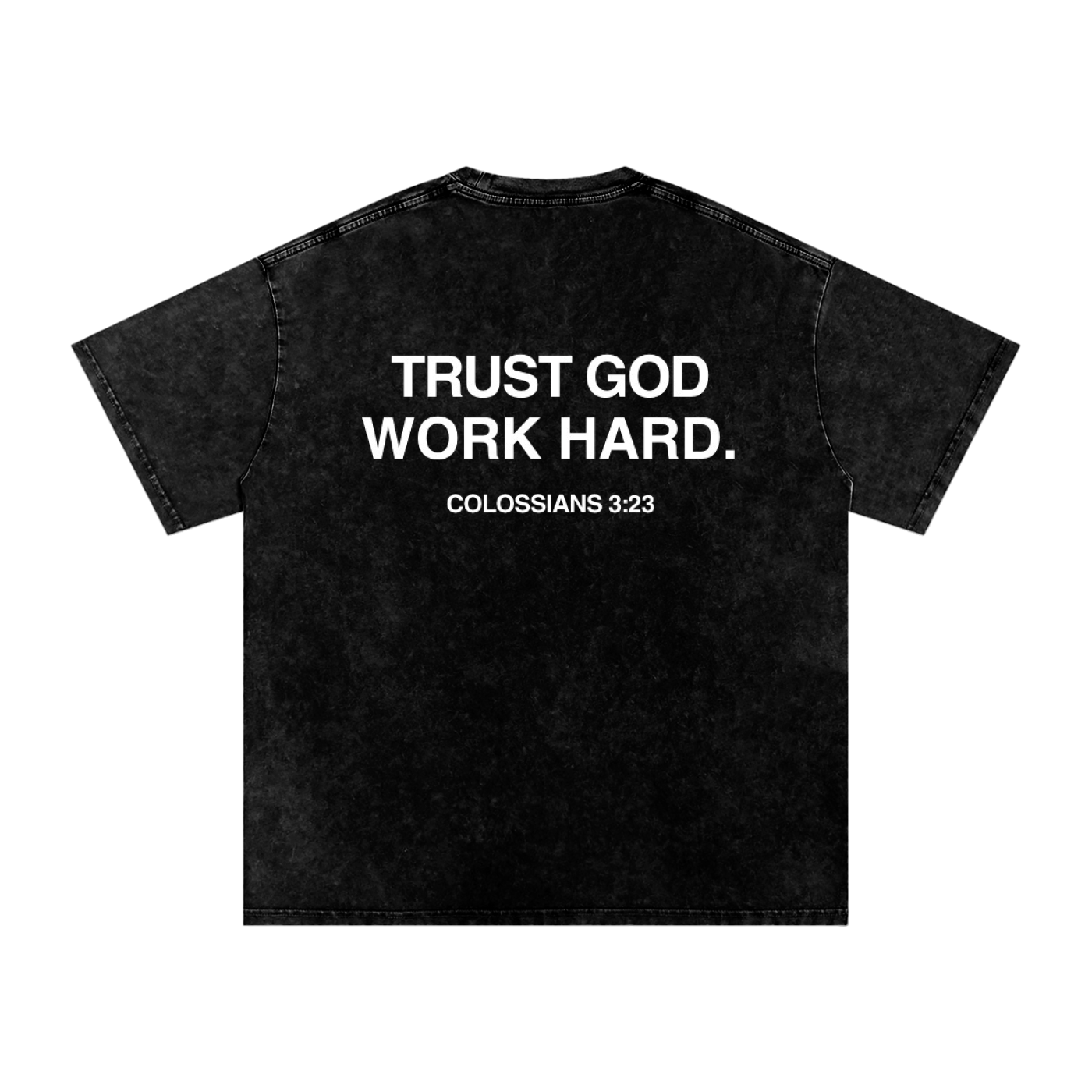 TRUST GOD WORK HARD TEE [BLACK]